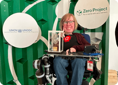 Award recipient at the Zero Project event