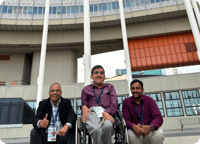 Group photo outside the United Nations building